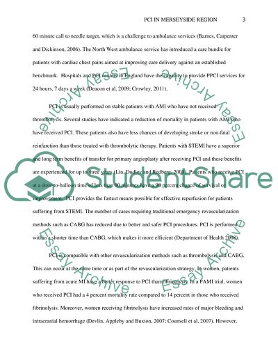 Percutaneous Coronary Intervention in Merseyside Region
