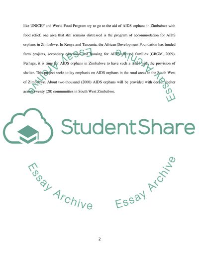 Providing Shelter For AIDS Orphans