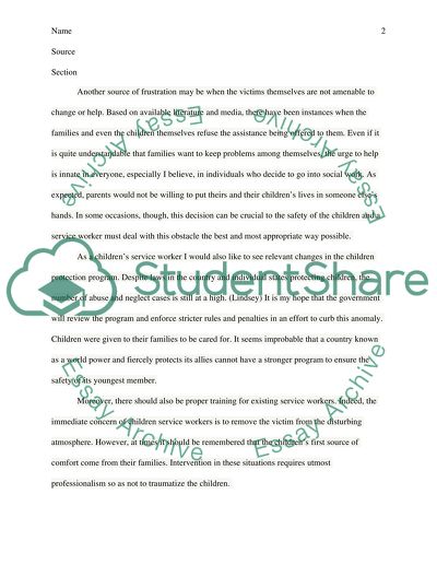 Child Welfare and Child Service