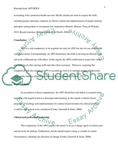 The Role of Advance Practice Nursing
