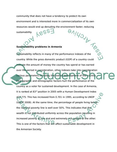 Sustainability in Armenia as an Ethnographic Problem
