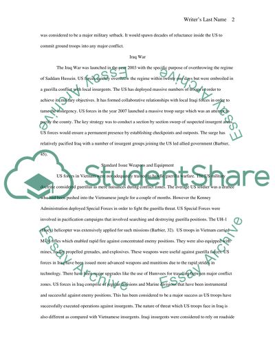 Vietnam and Iraq Wars