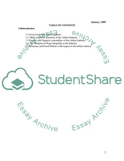 Economic Theory in Context of Airline Industry