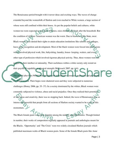 Women Poets of the Harlem Renaissance