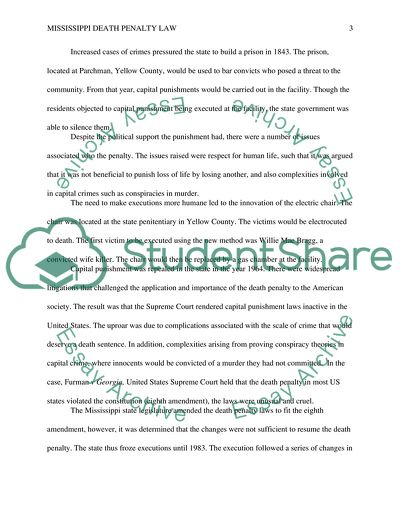 State of Mississippis view of the Death Penalty