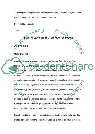 Solar PV on a Lifeboat