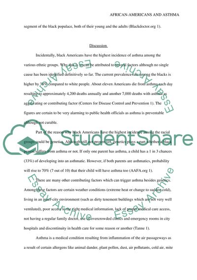 African Americans dealing with Asthma