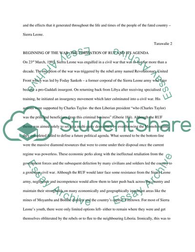 The Sierra Leone Civil War