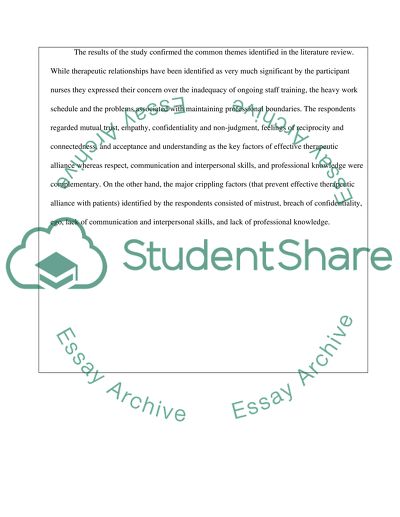 Importance of Therapeutic Relationships in Mental Healthcare