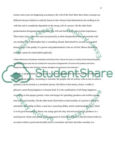 Philosophy take home final