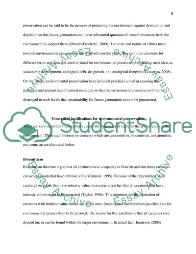 Duties of Environmental Preservation