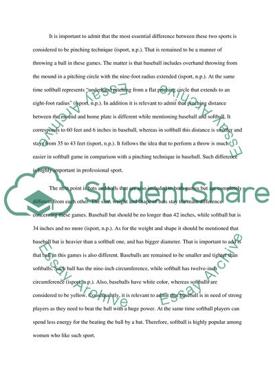 The Difference between Baseball and Softball