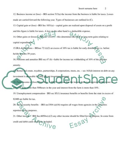Tax allowable deductions
