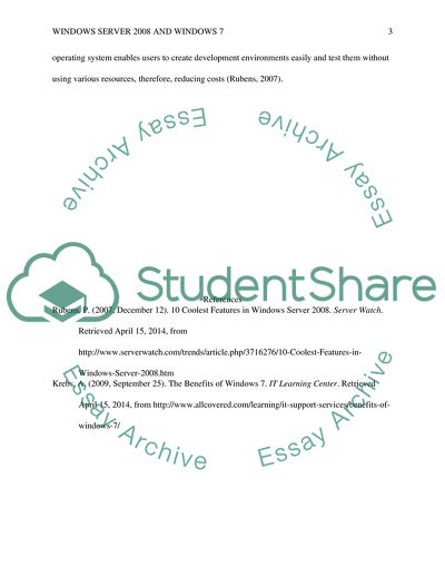 Windows Server 2008 and Windows 7