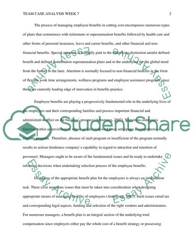 Team Case Analysis Week 7