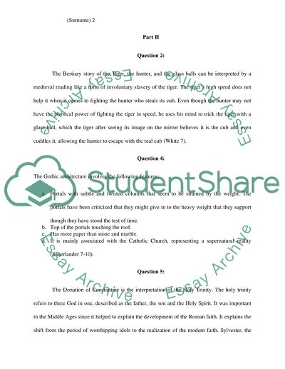 The Bestiary, Gothic Art and Thought in the Later Medieval Period