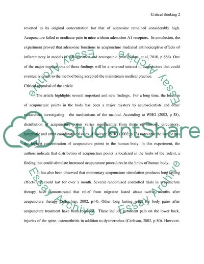 Adenosine A1 receptors mediate local antinociceptive effects of acupuncture