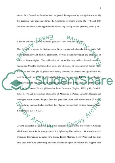 Gewirths argument for natural human rights