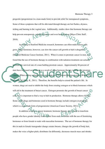 Evaluating the Use of Hormone Therapy