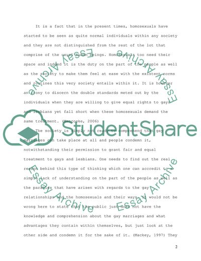 The Issue of Gay Marriages and How They Are Closely Linked to Gay and Lesbian Relationships