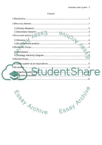 Interaction and Usability, Insurance Sales Tracking