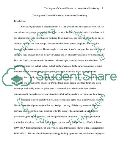 The Impact of Cultural Factors on International Marketing