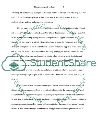 Changing Roles of Worker