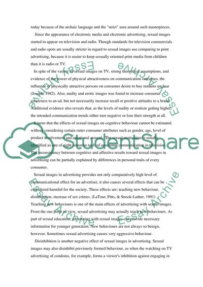 Sexual images in advertising