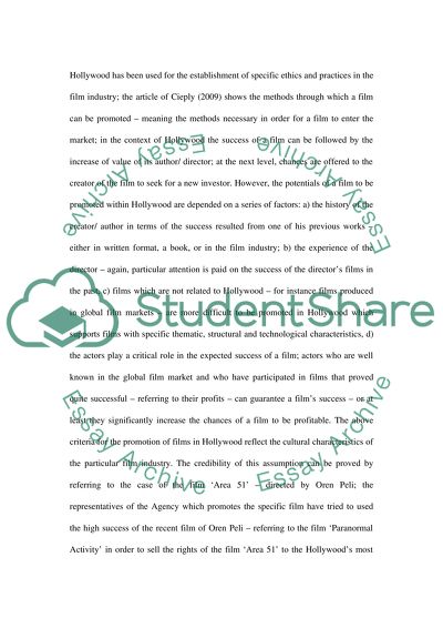 The Role of Hollywood in Global Film Markets