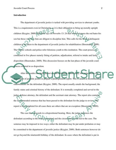 Juvenile Court Process