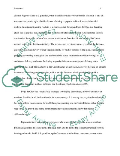 Authenticity of Fogo De Chao