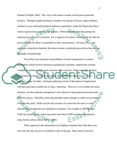 Labor Unions in the USA