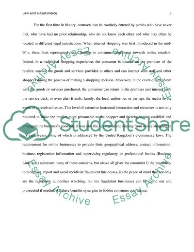 UK and EU Legal and Regulative System and E-Commerce