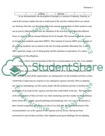 Physical Activity and Health