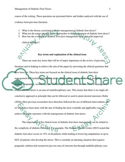 Foot ulcer thesis picture
