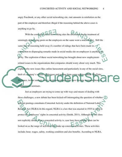 Concerted Activity and Social Networking