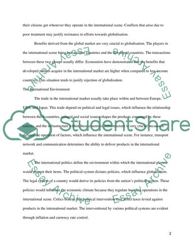 Strategic Management and Globalisation