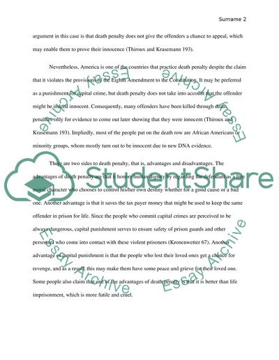 A Form of Revenge for Taking Life of Another Person