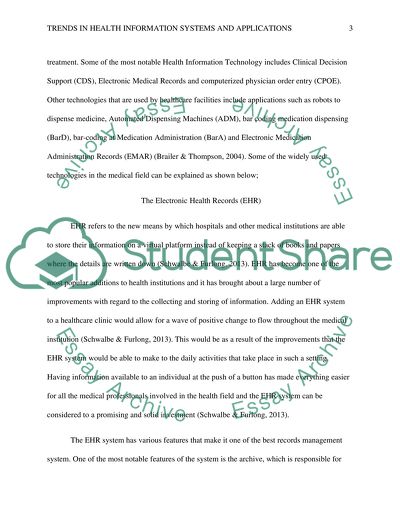 Trends in Health Information Systems and Applications