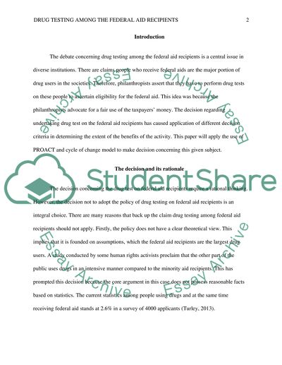 Drug Testing Welfare Recipients