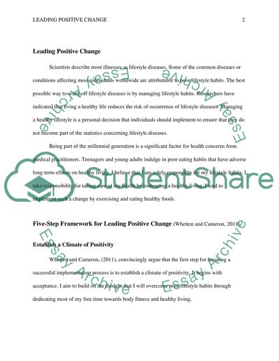 Leading Positive Change