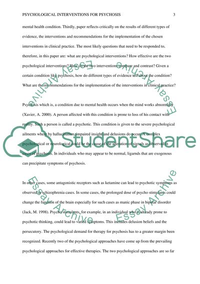 Study of the Effectiveness of Psychological Intervention