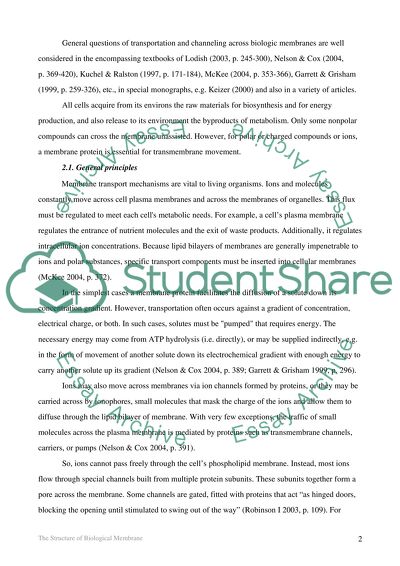 The Structure of Biological Membrane