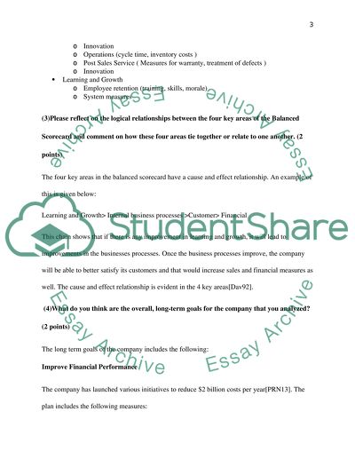The balance scorecard assignment