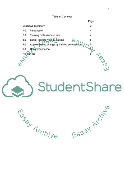 Training Professionals Have a Leading Role in Innovation and Change