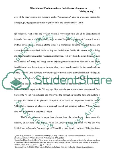 Evaluating the Influence of Women on Viking Society