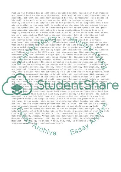 Pushing Tin 1999 Movie by Mike Newell