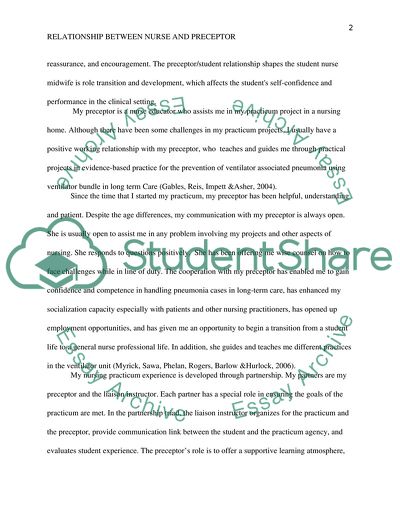 Interactions with your Preceptor