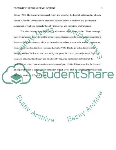 Promoting Reading Development