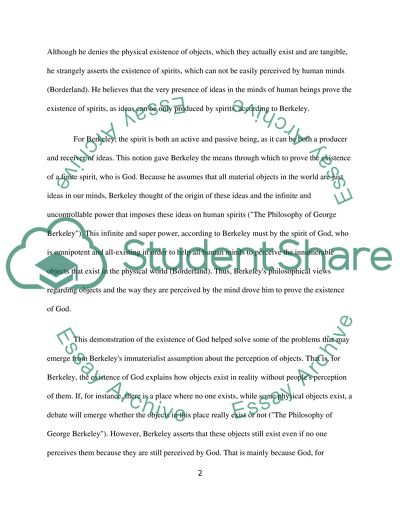 To Be Is to Be Perceived by Berkeley